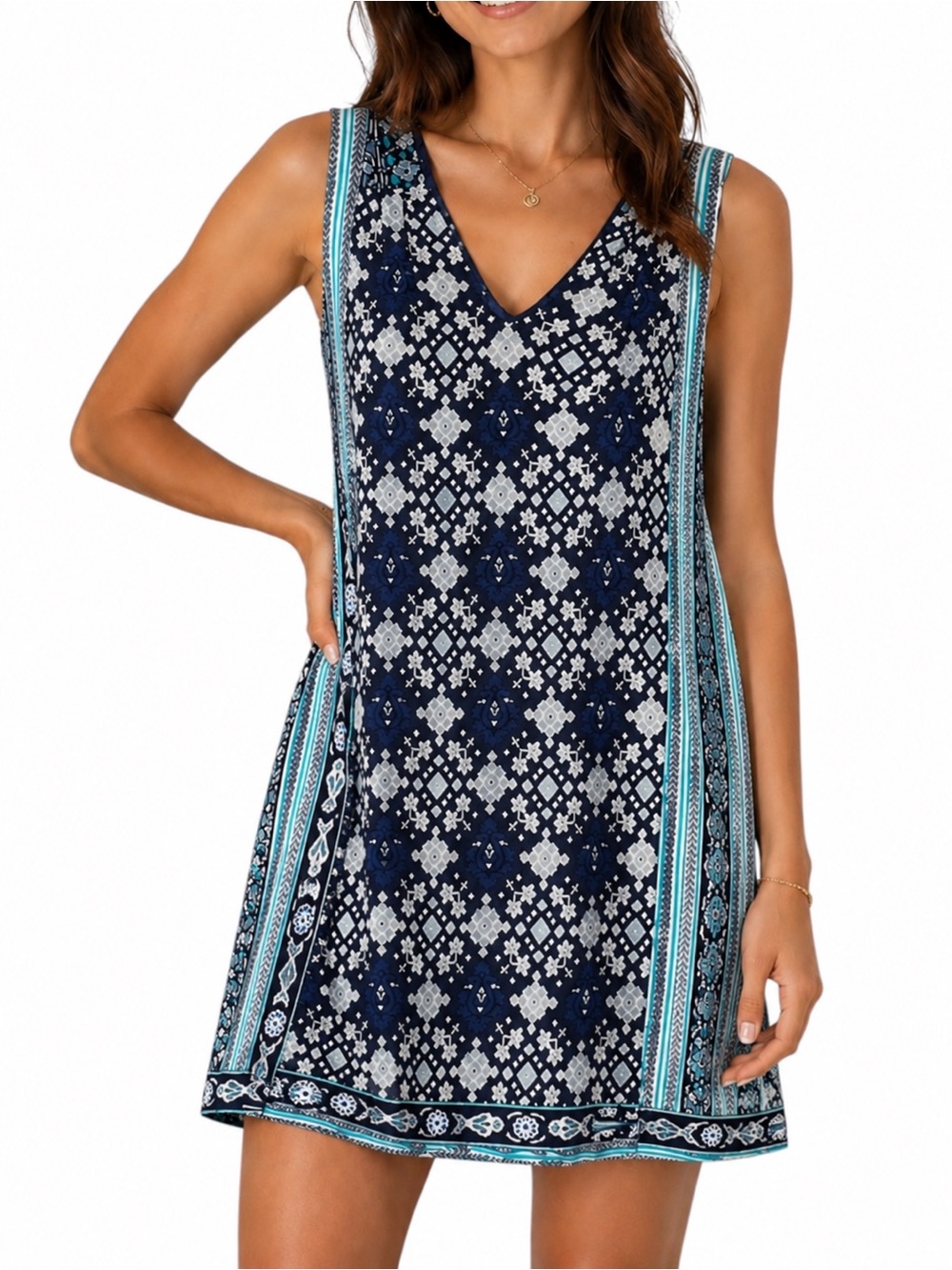 CALYPSO ST BARTH Keena Silk Sleeveless Shift Dress Small